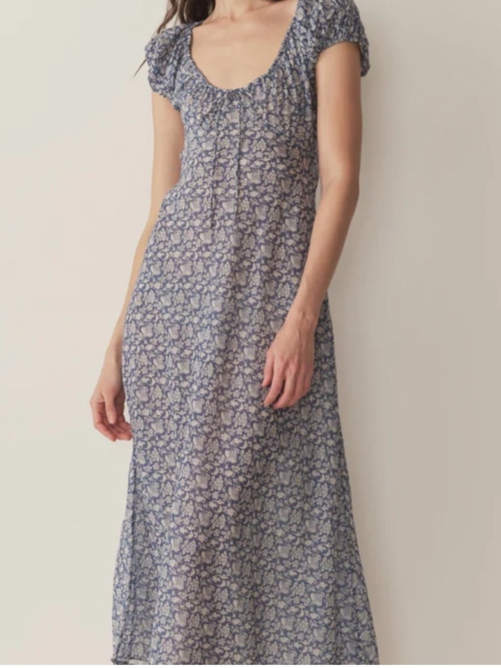 Doen Sofia Dress in Blue Porcelain Tea Floral NWT